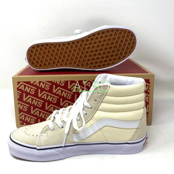 VANS SK8 -HI Classic Suede Canvas White Cream Women's Size 8 VN0A4U3CFRL - Picture 4 of 9